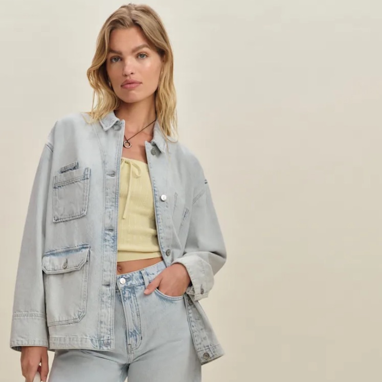 Reformation Callum Denim Chore Jacket Nwt